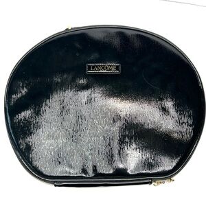 Lancôme Black Patent Cosmetic Pouch 10” x 13”